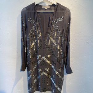 BURNING TORCH sheer beaded dress